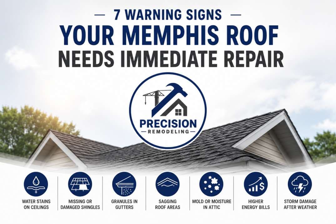 7 Warning Signs Your Memphis Roof Needs Immediate Repair (2026 Guide)